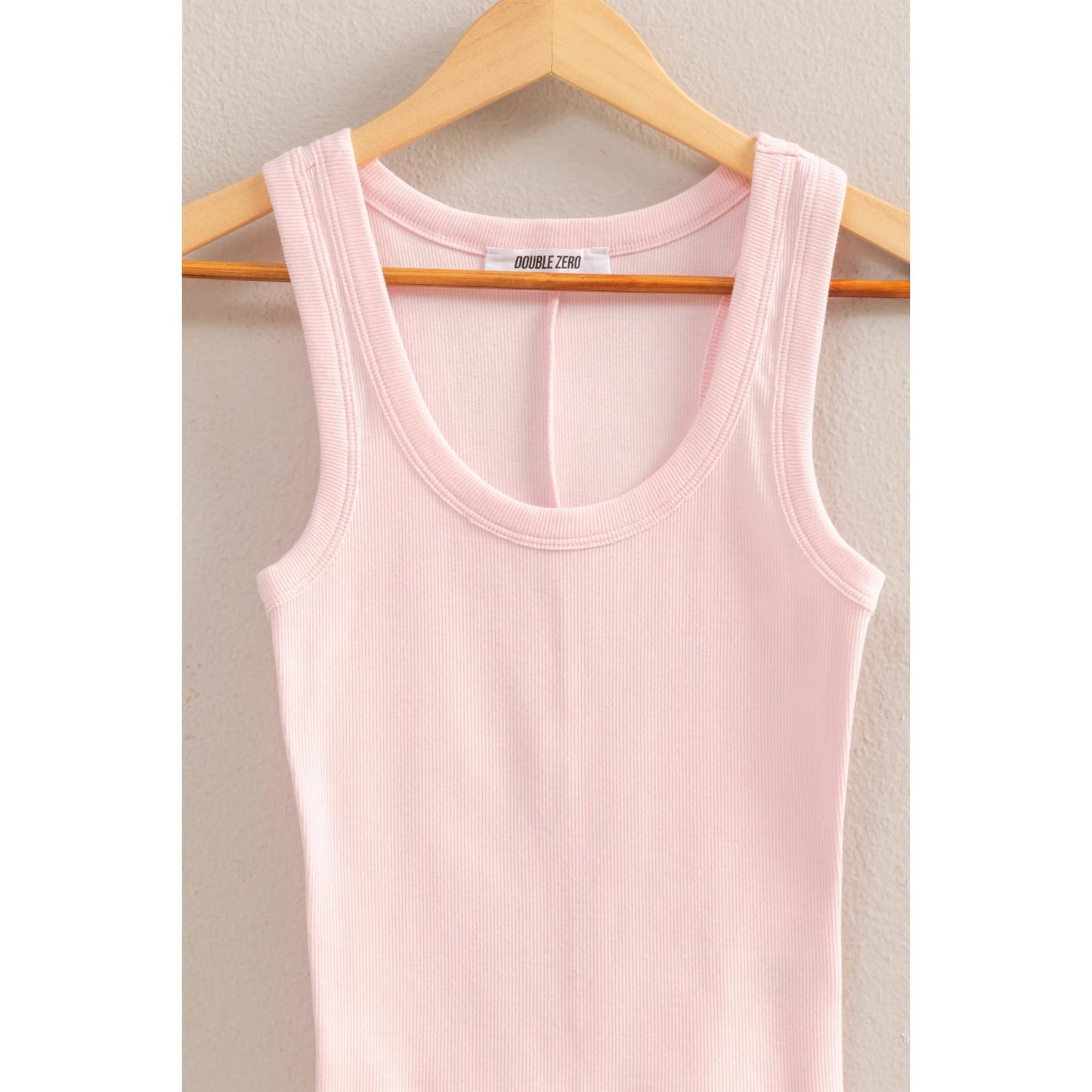 Scoop Neck Ribbed Tank Top