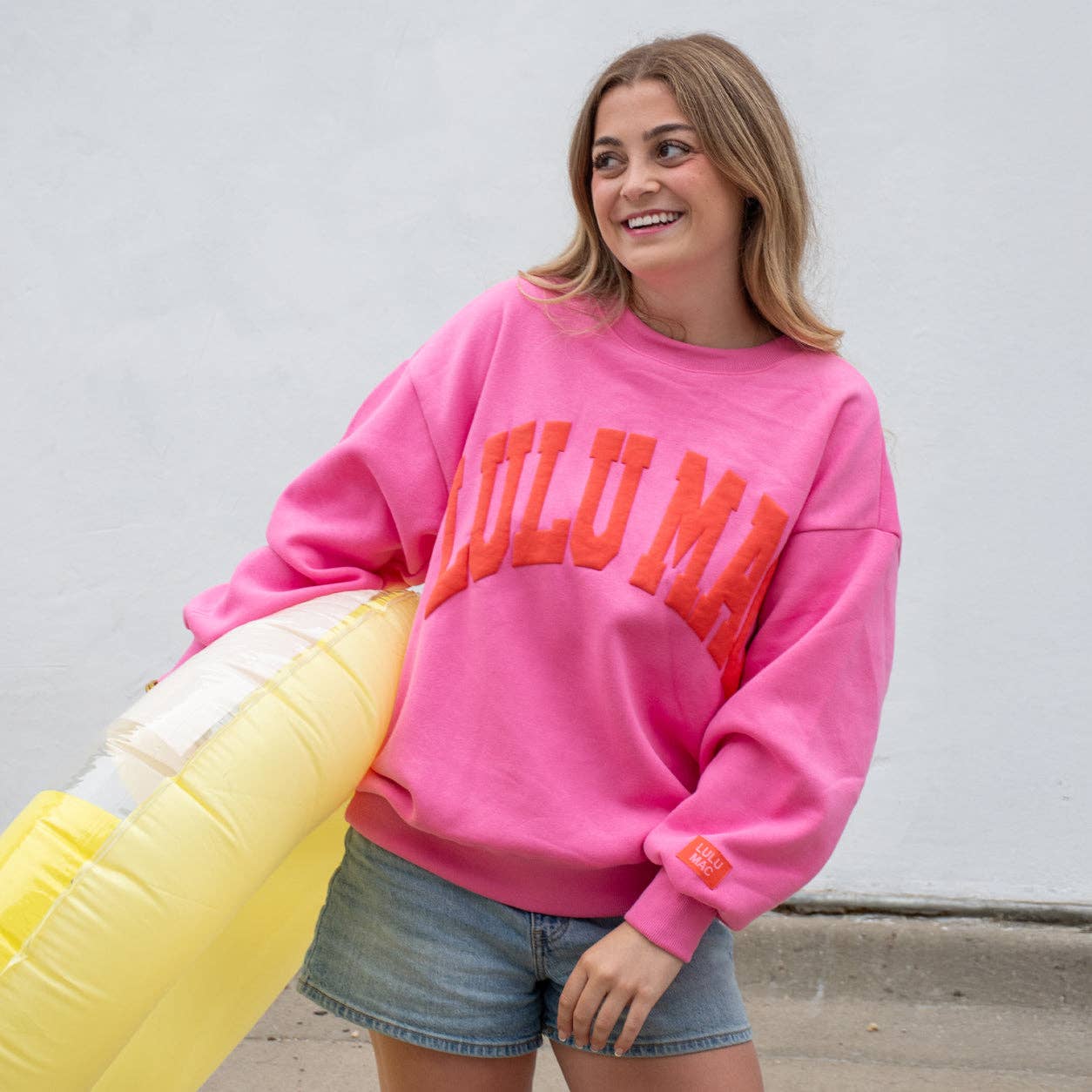 Lulu Mac Sweatshirt - Pink/Orange Puff