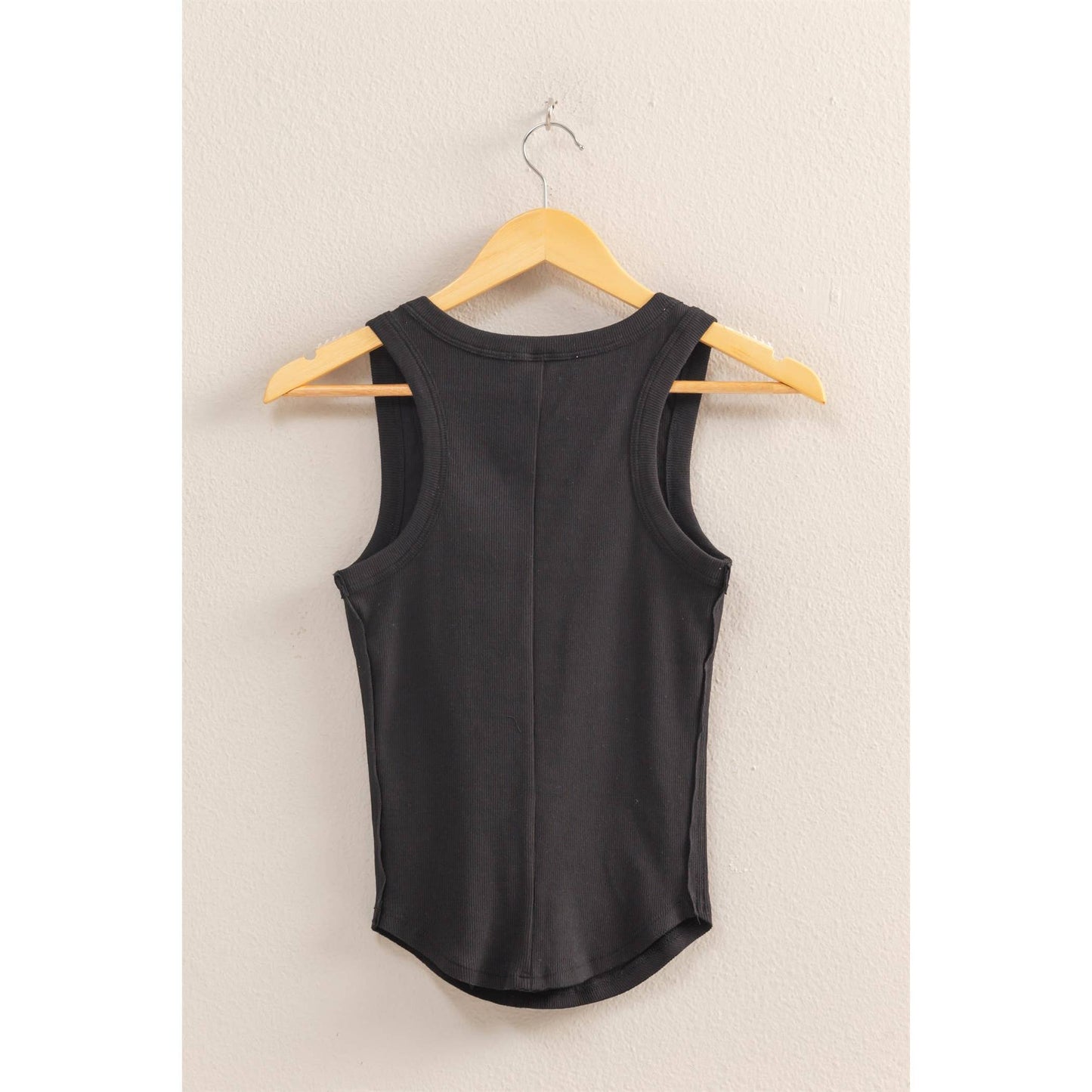 Scoop Neck Ribbed Tank Top