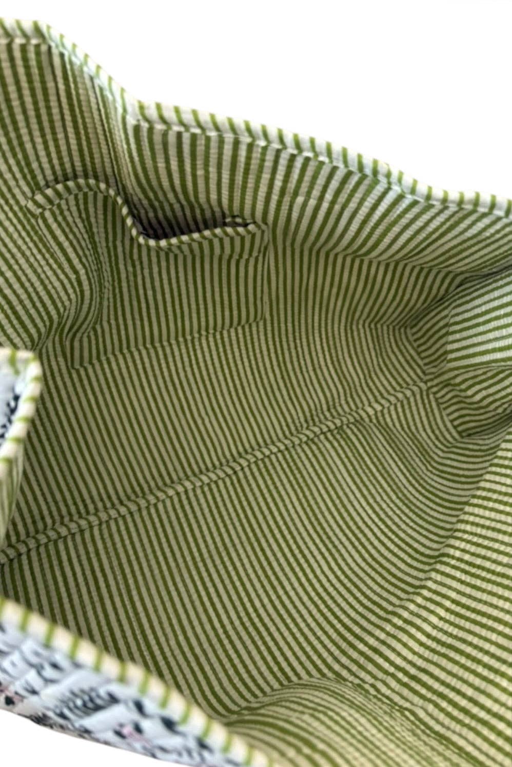 Camila Green Leaf Floral Tote Bag