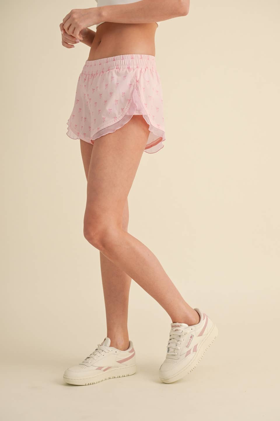Bow Print Active Shorts