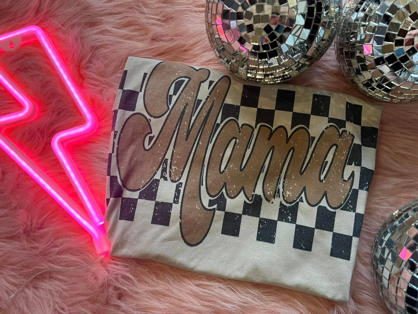 Mama Check Tee
