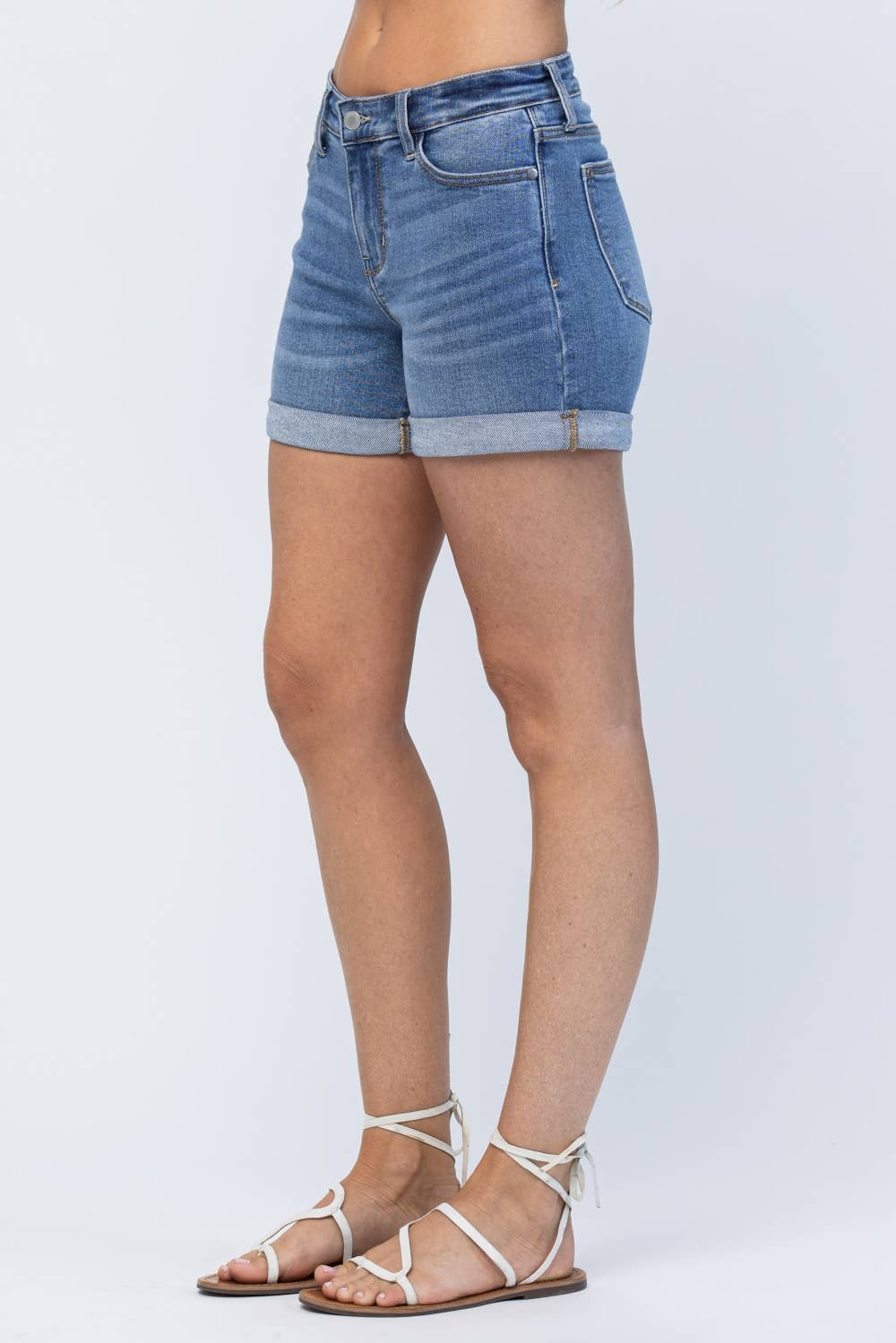 Midrise Cuffed Shorts
