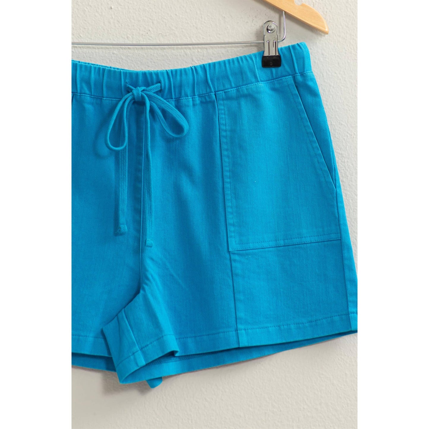 Patch Pocket Drawstring Shorts