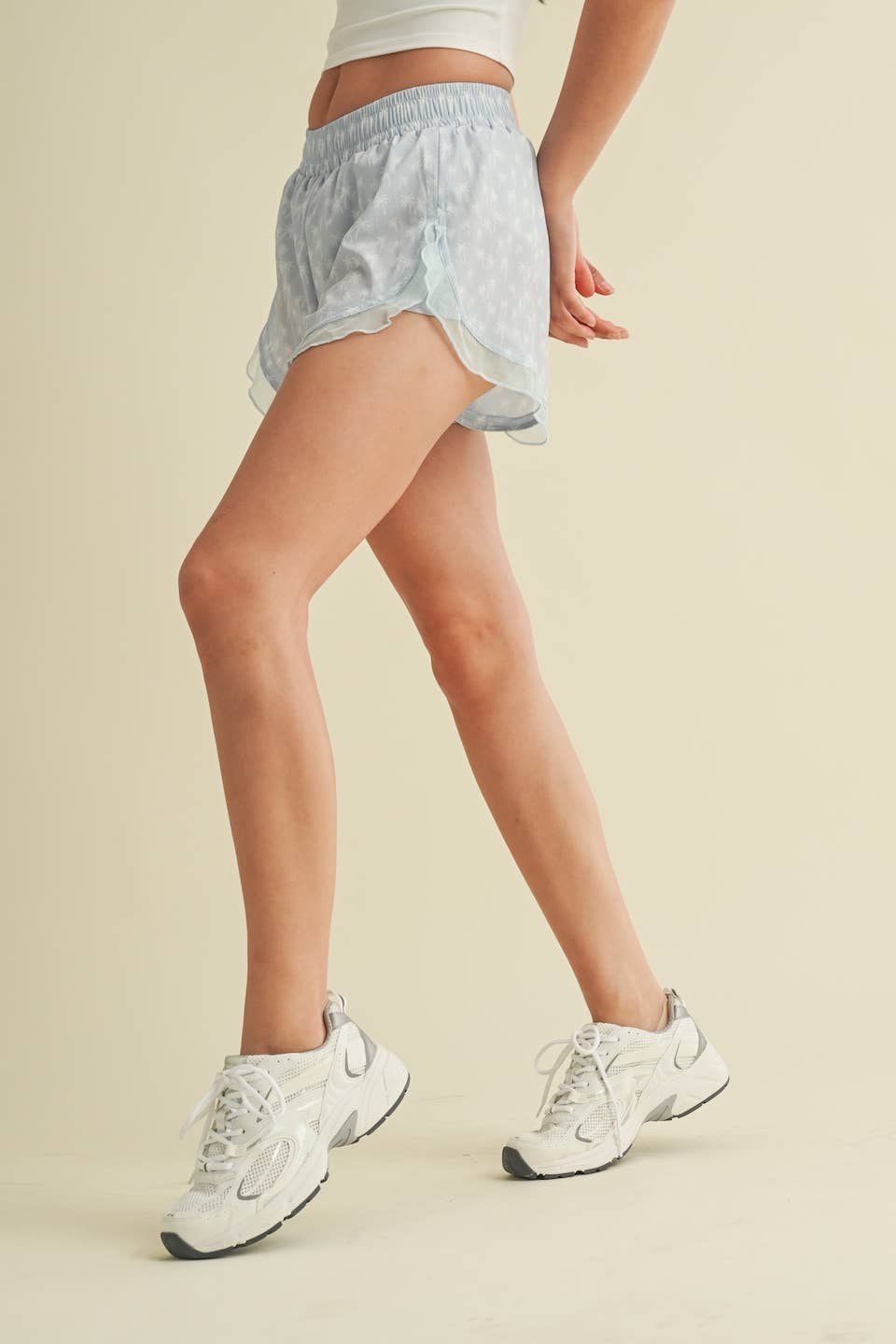 Palmtree Print Active Shorts