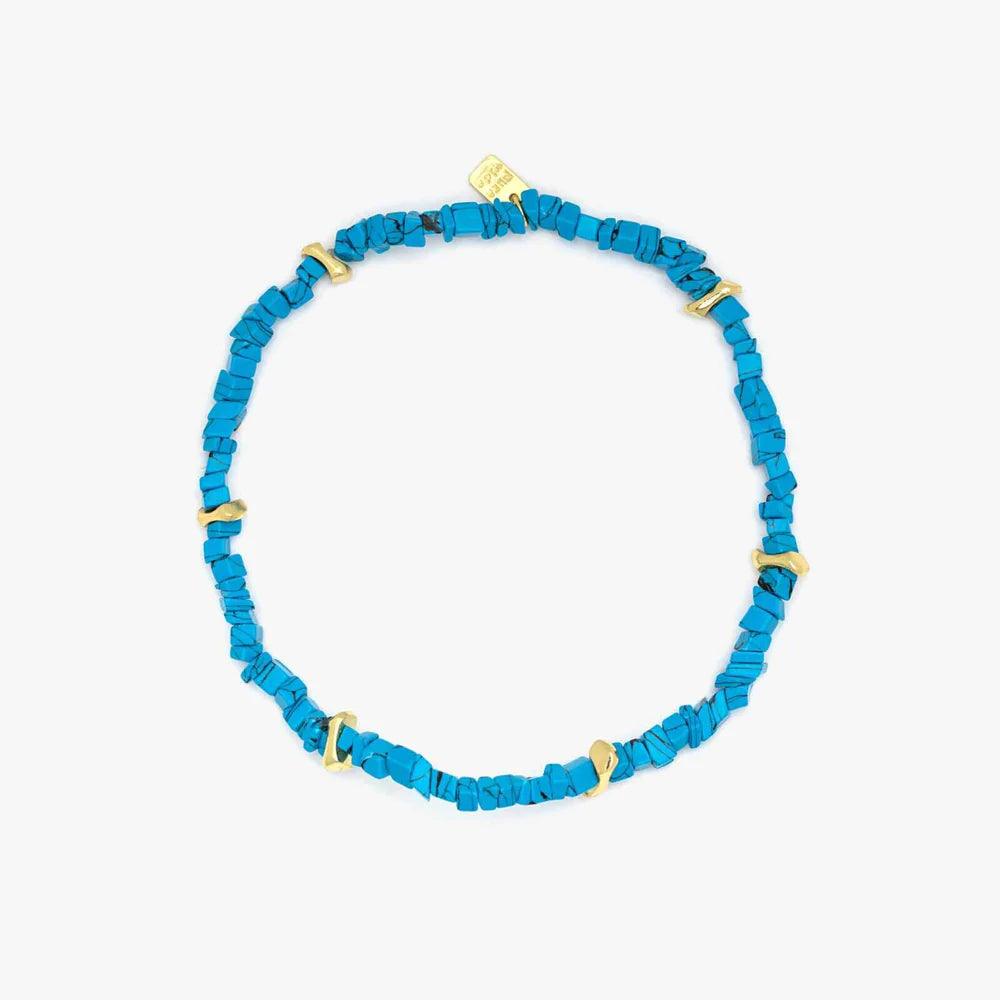 Turquoise Chip Stretch Anklet - The Salty Mare