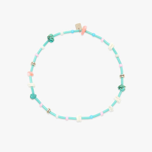 Mixed Gemstone Chip Anklet - The Salty Mare