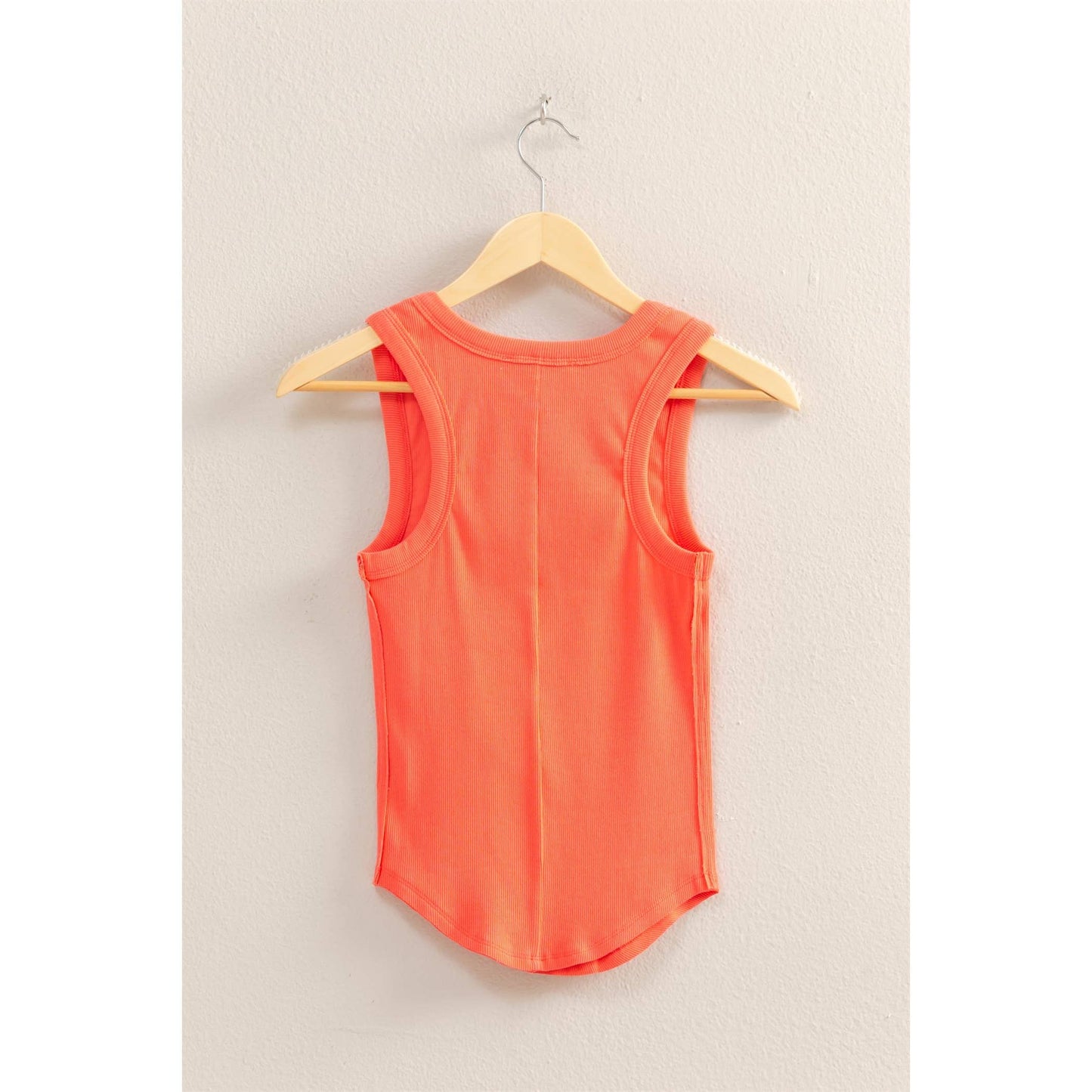 Scoop Neck Ribbed Tank Top