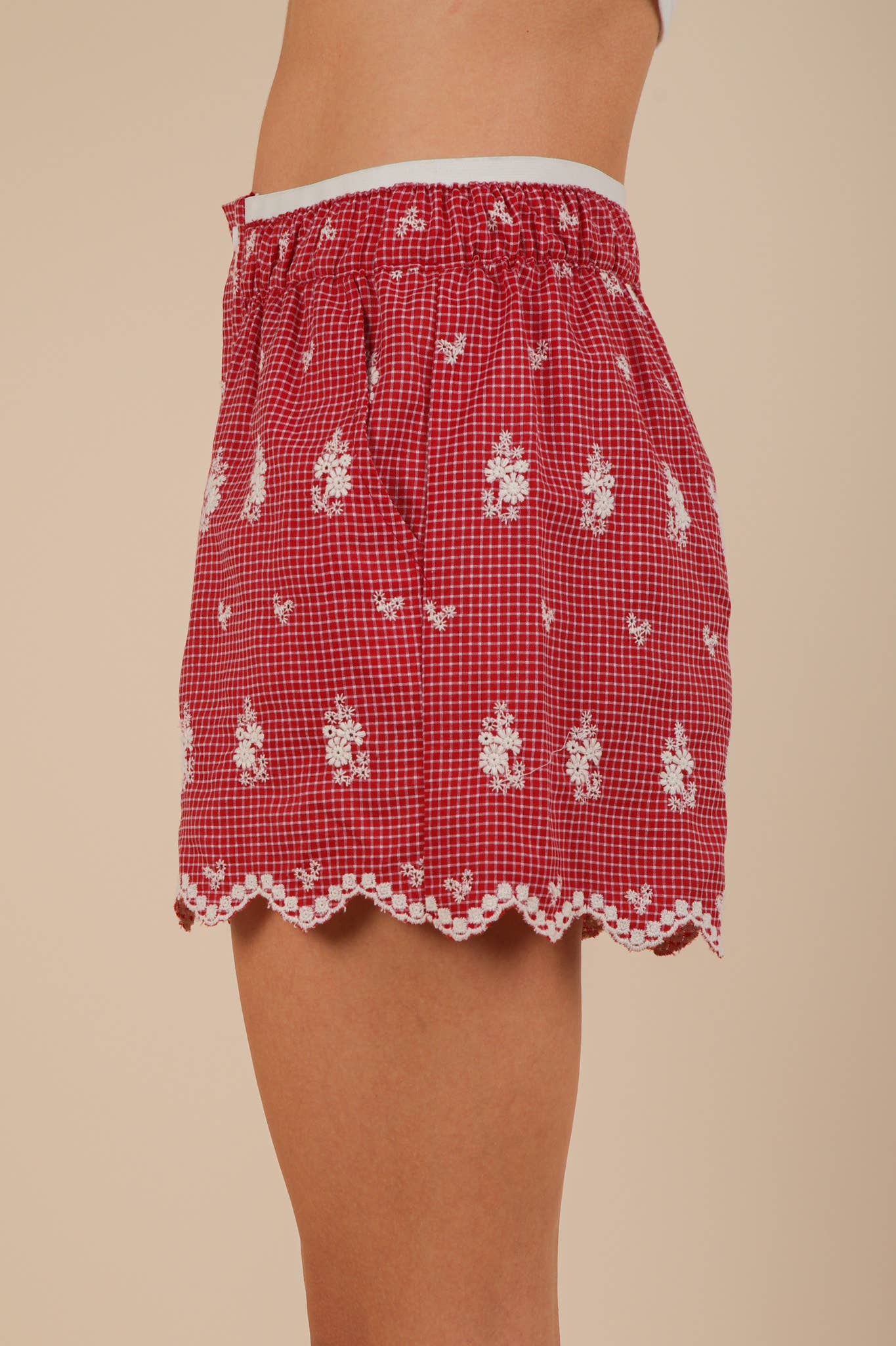 Hailes Embroidered Cotton Shorts
