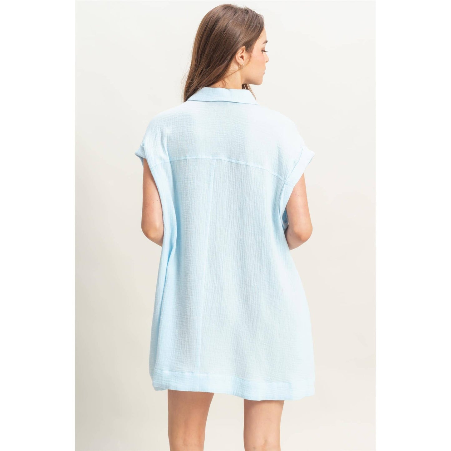 Double Gauze Button Front Tunic
