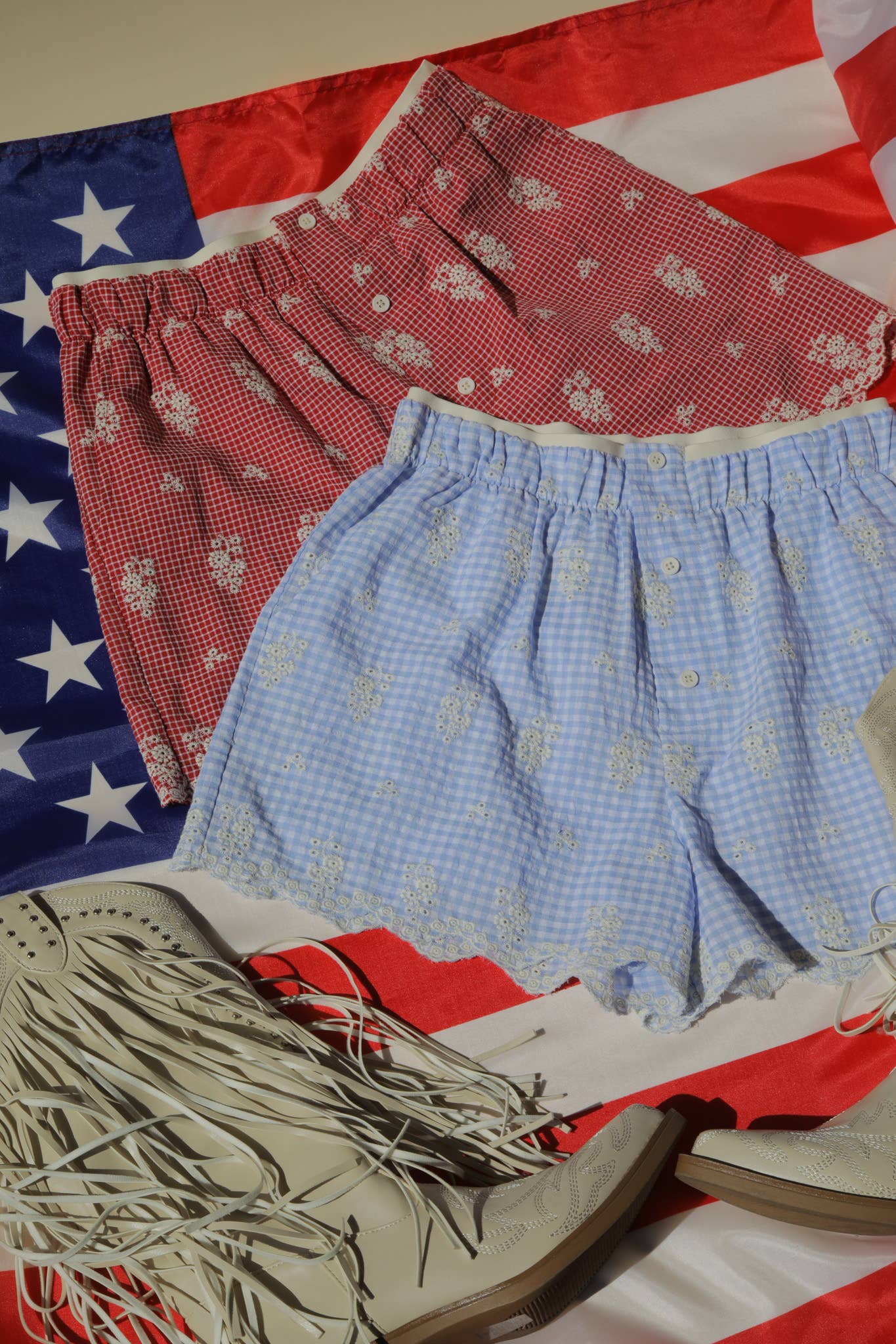 Hailes Embroidered Cotton Shorts