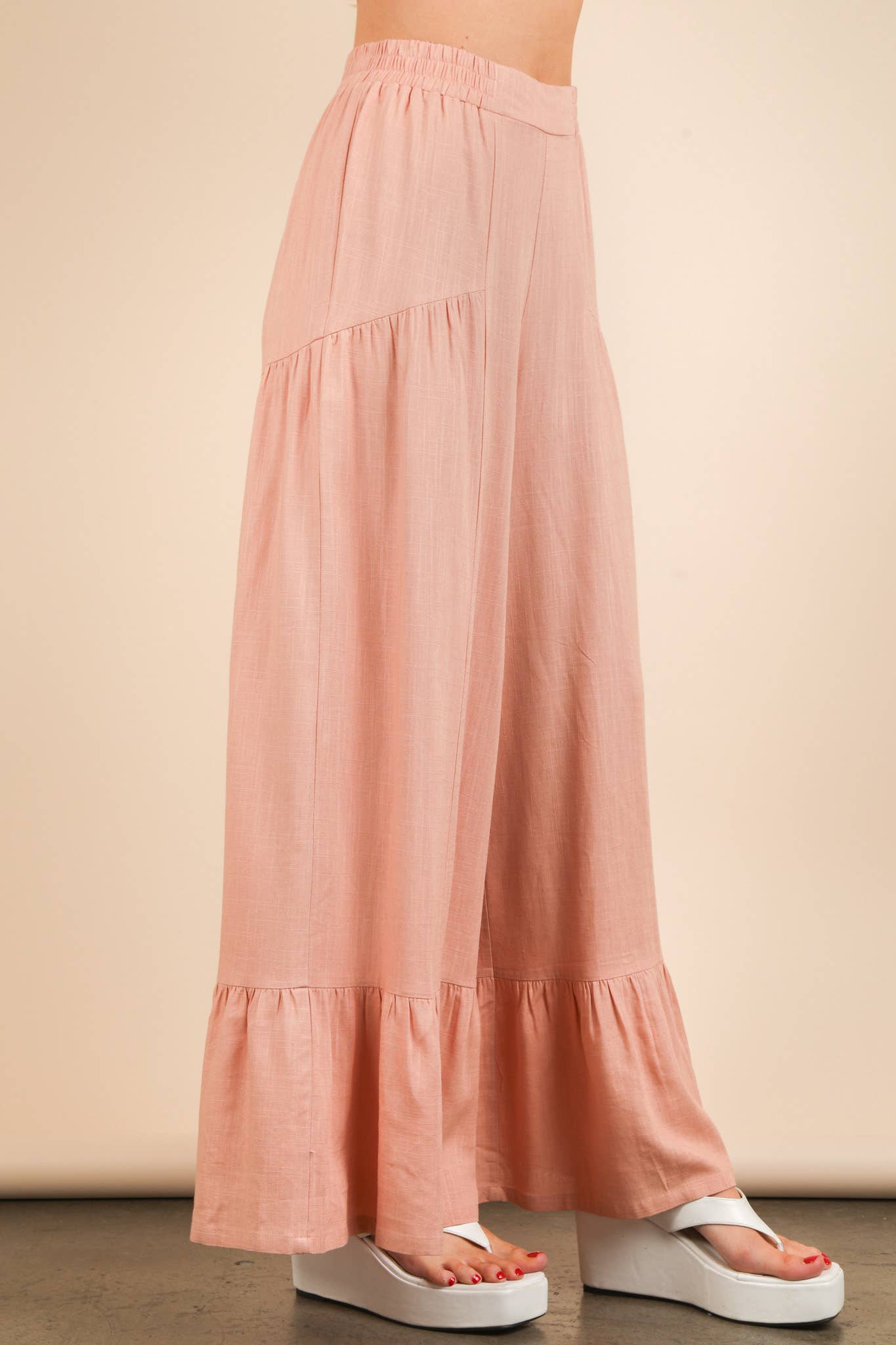 Pam Palazzo Elastic Waist Comfy Pants