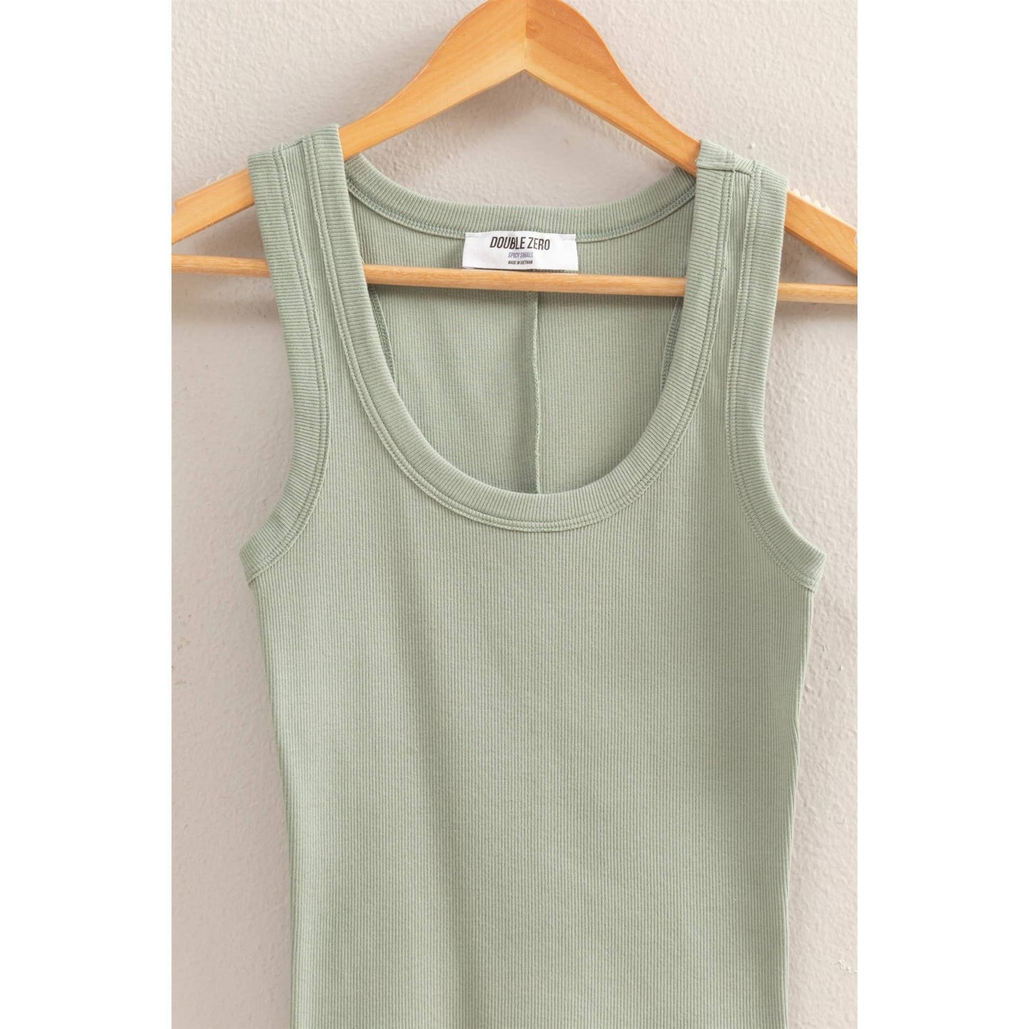 Scoop Neck Ribbed Tank Top