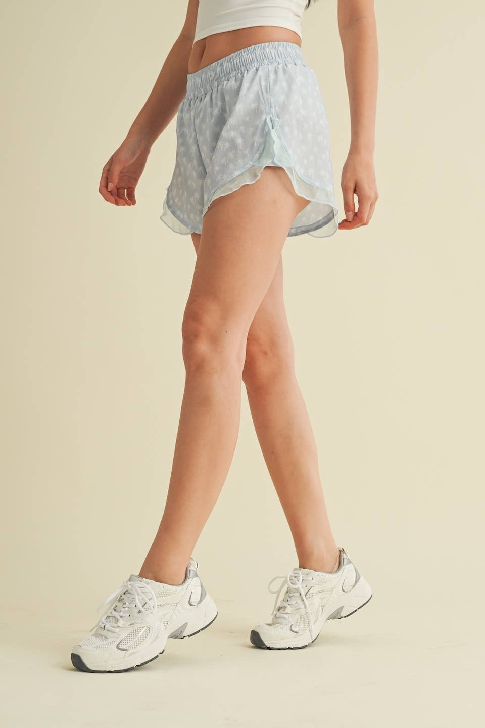 Palmtree Print Active Shorts