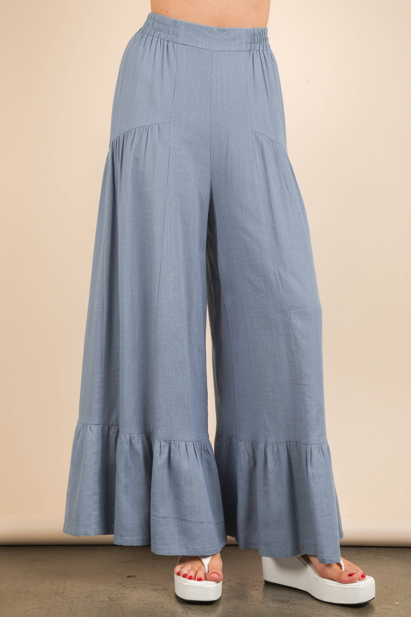 Pam Palazzo Elastic Waist Comfy Pants