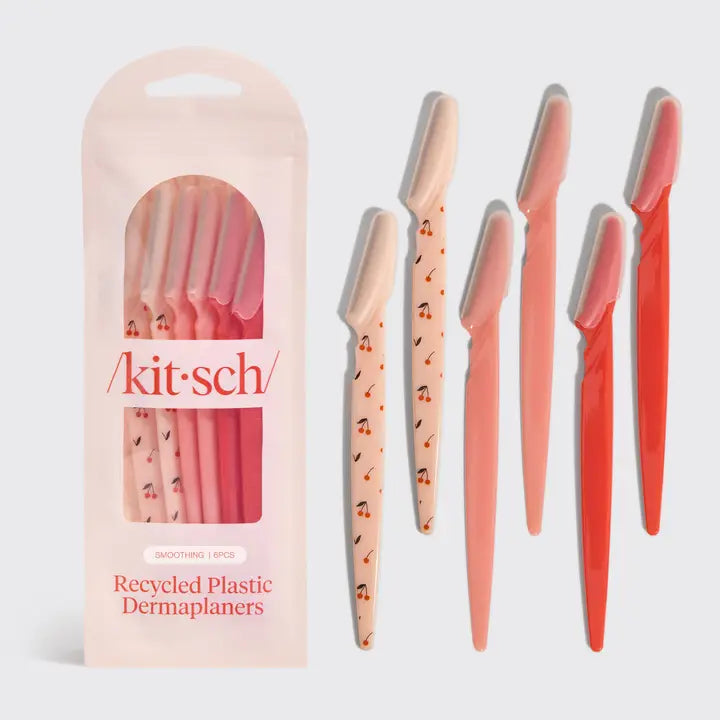 Recycled Plastic Dermaplaners 6pc Set - Cherry Blossom
