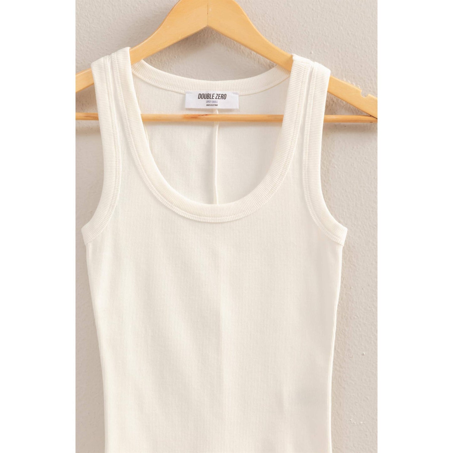 Scoop Neck Ribbed Tank Top