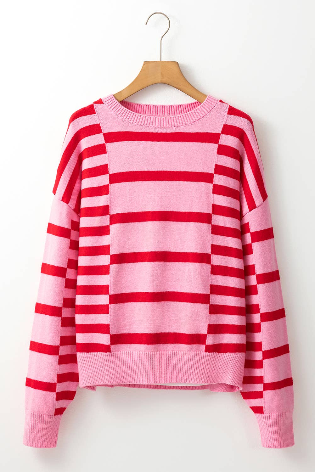 Stripe Bubble Sleeve Sweater
