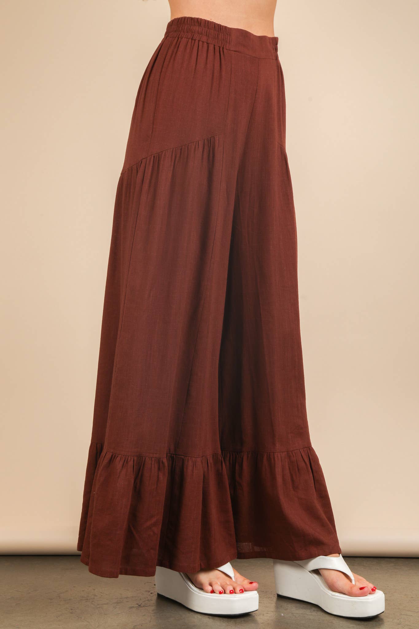 Pam Palazzo Elastic Waist Comfy Pants