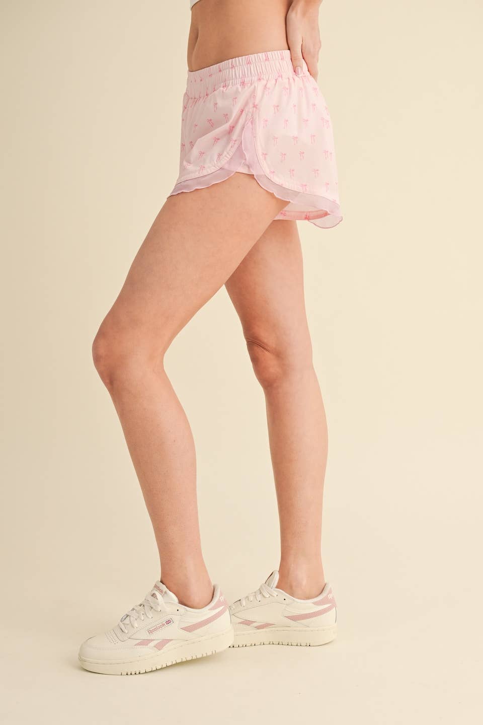Bow Print Active Shorts