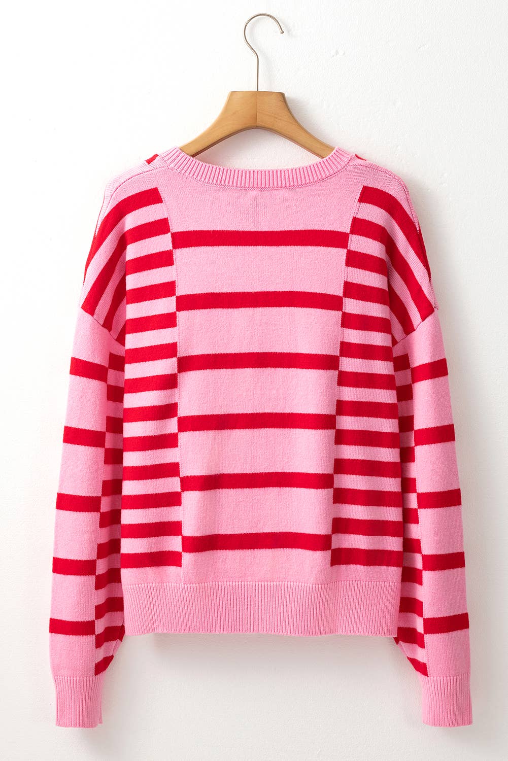 Stripe Bubble Sleeve Sweater
