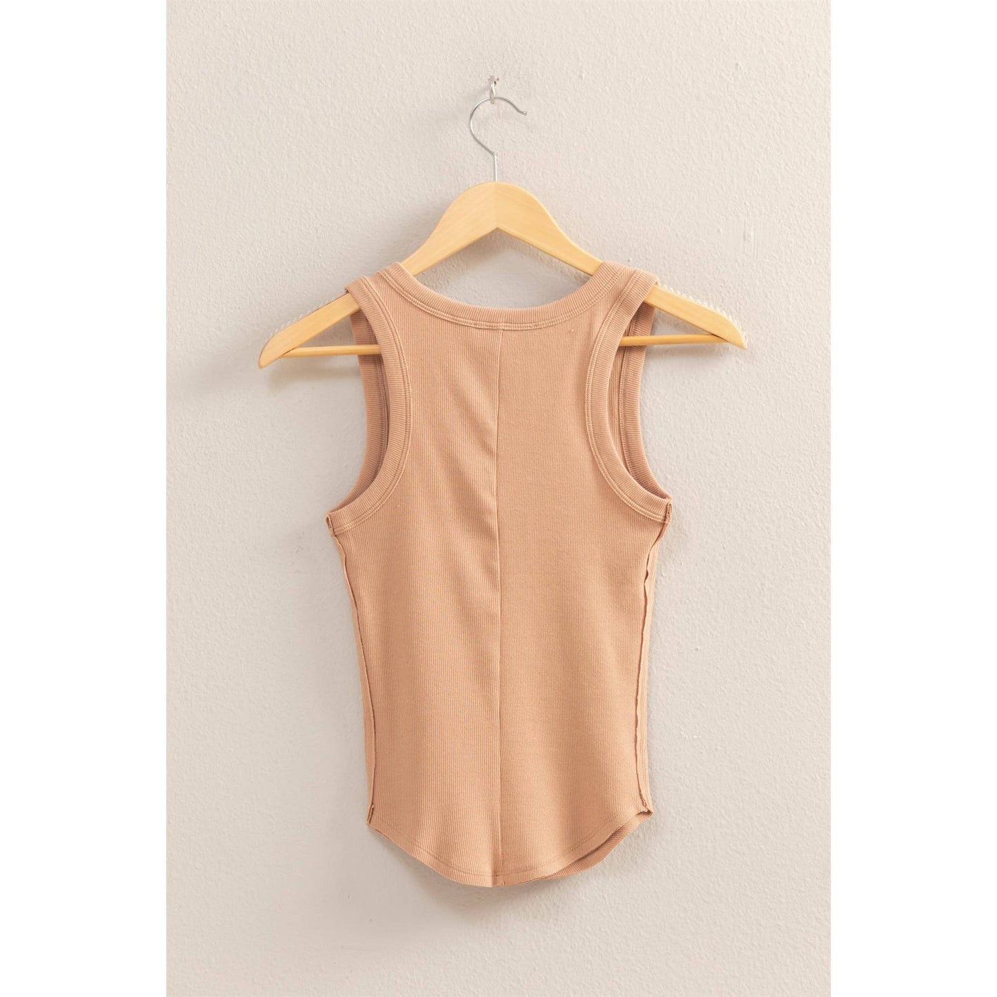 Scoop Neck Ribbed Tank Top