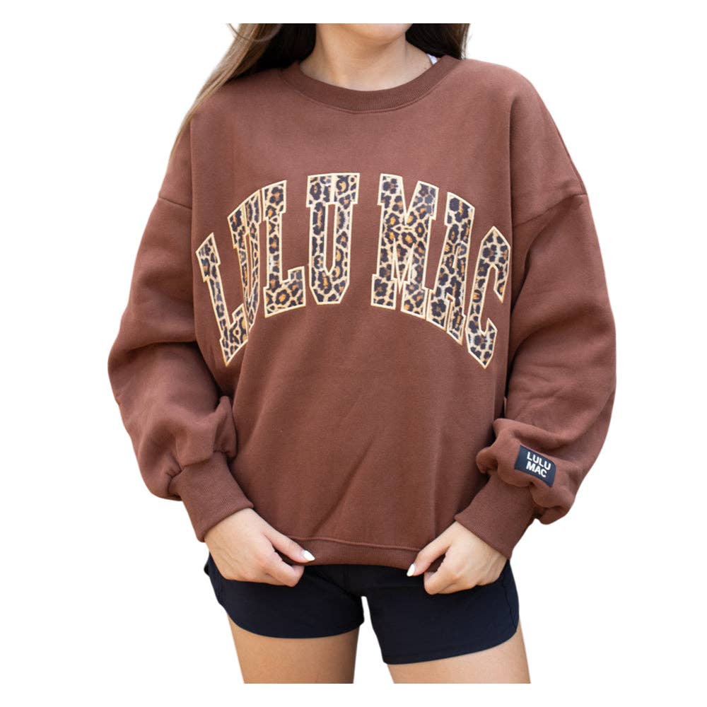 LULU MAC Crewneck - LEOPARD/BROWN