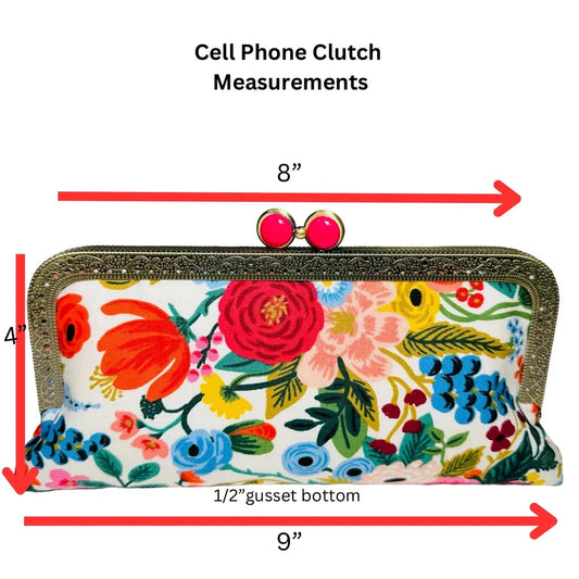 Kiki & Syds Cell Phone Clutch-Garden Party Cream