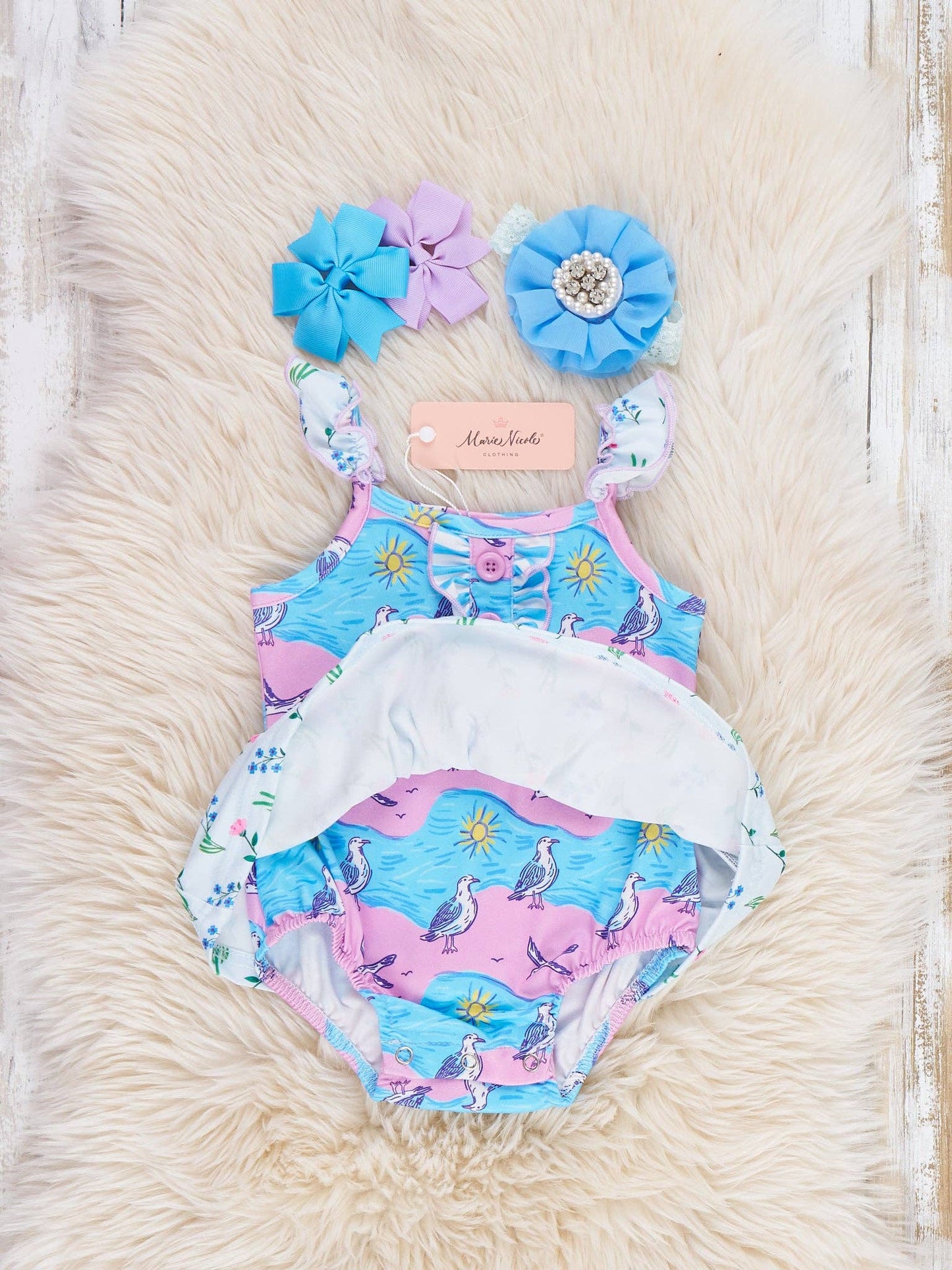 Flower Garden Ruffle Bubble Romper