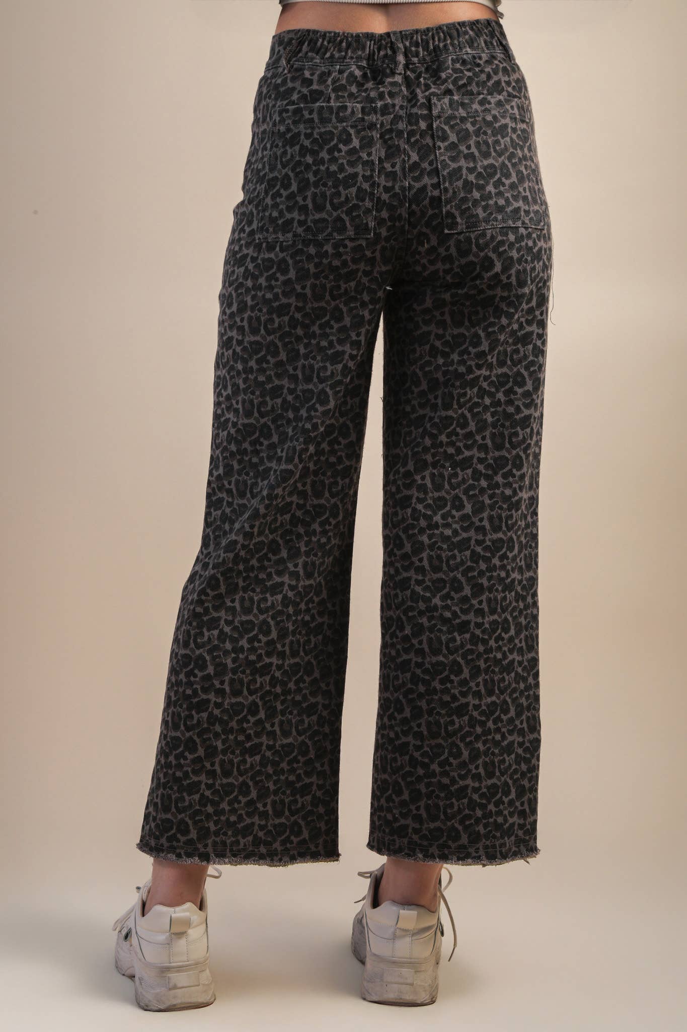 Leopard Printed Marine Straight Pants
