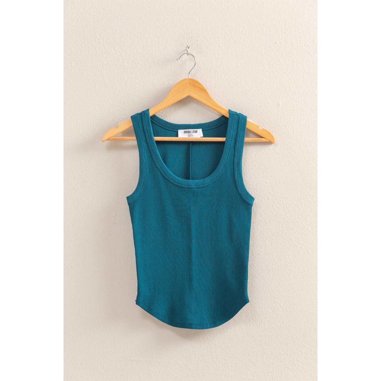 Scoop Neck Ribbed Tank Top