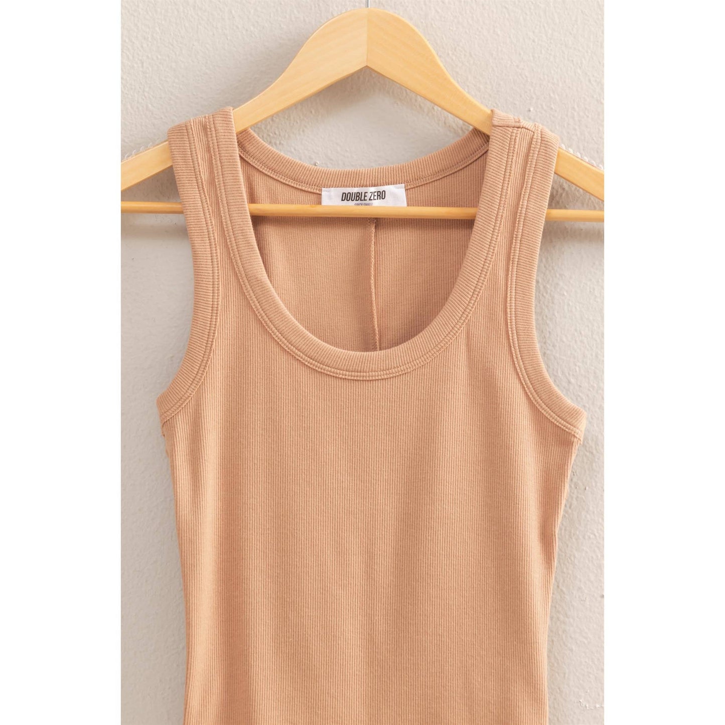 Scoop Neck Ribbed Tank Top