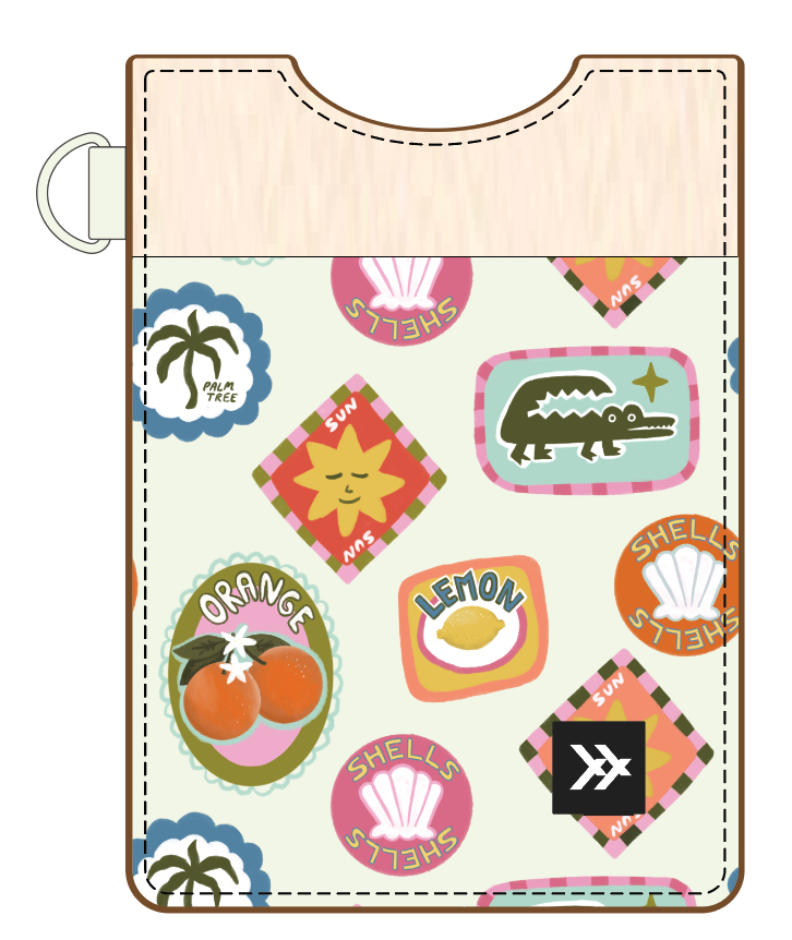 Florida Stamps Vertical Leather Wallet