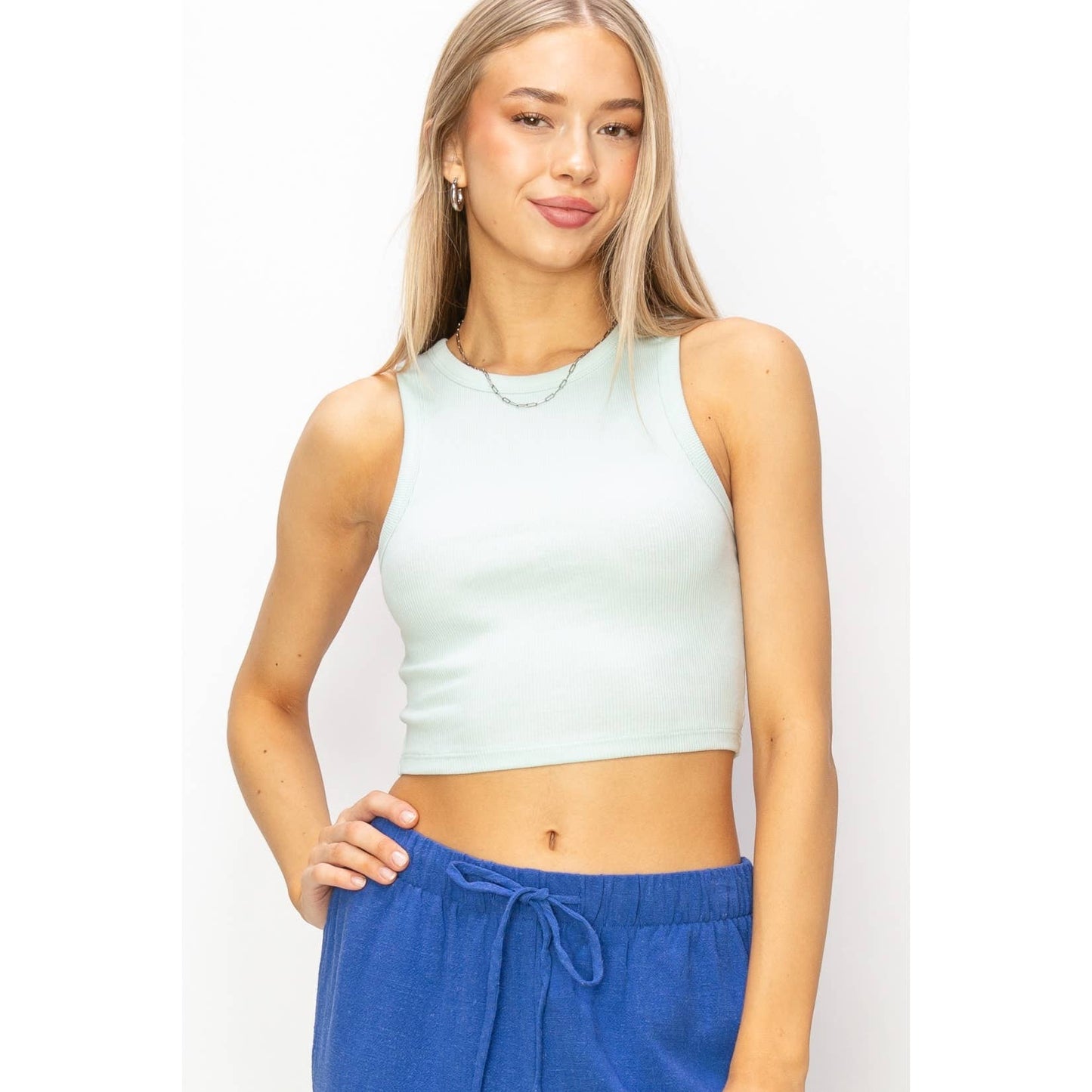 Ribbed Crop Tank Top