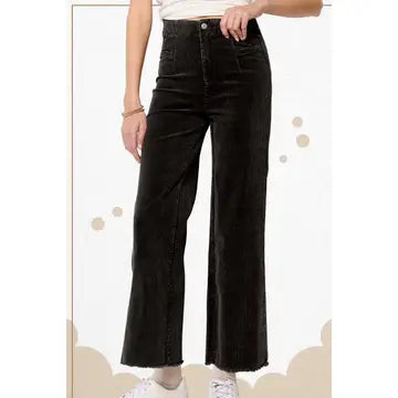 High Waisted Wide Leg Corduroy Pants