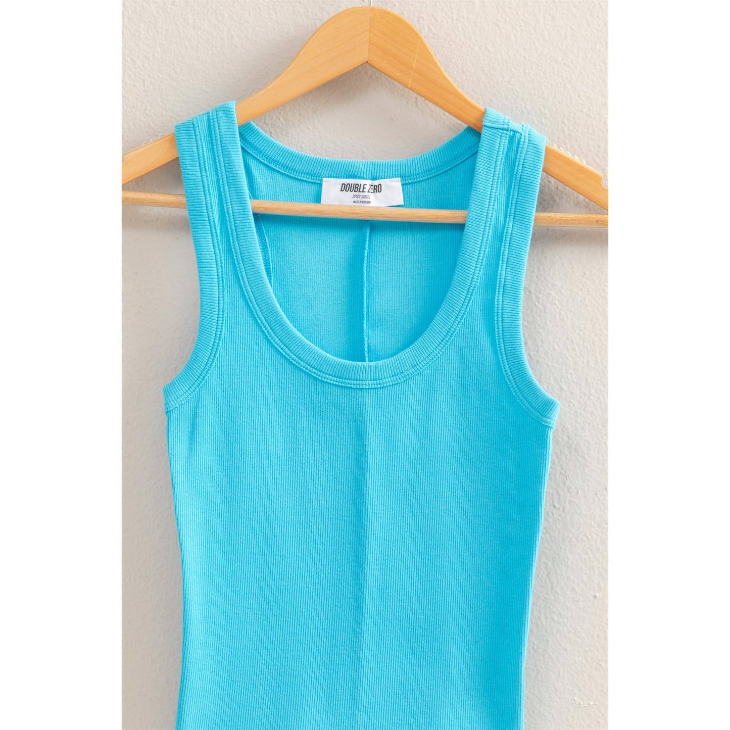 Scoop Neck Ribbed Tank Top