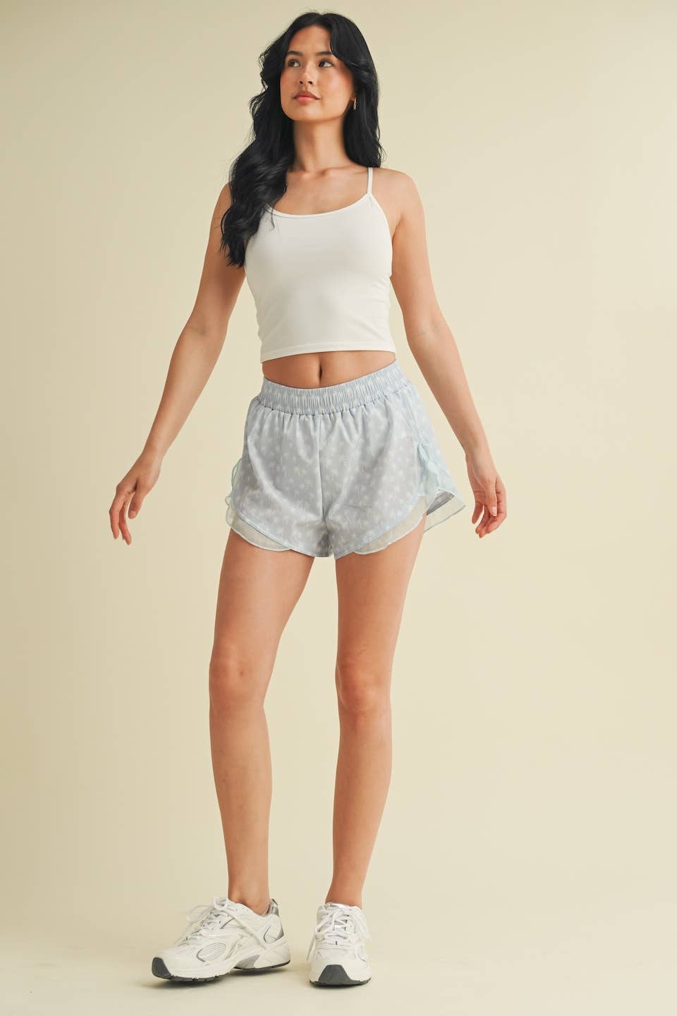 Palmtree Print Active Shorts