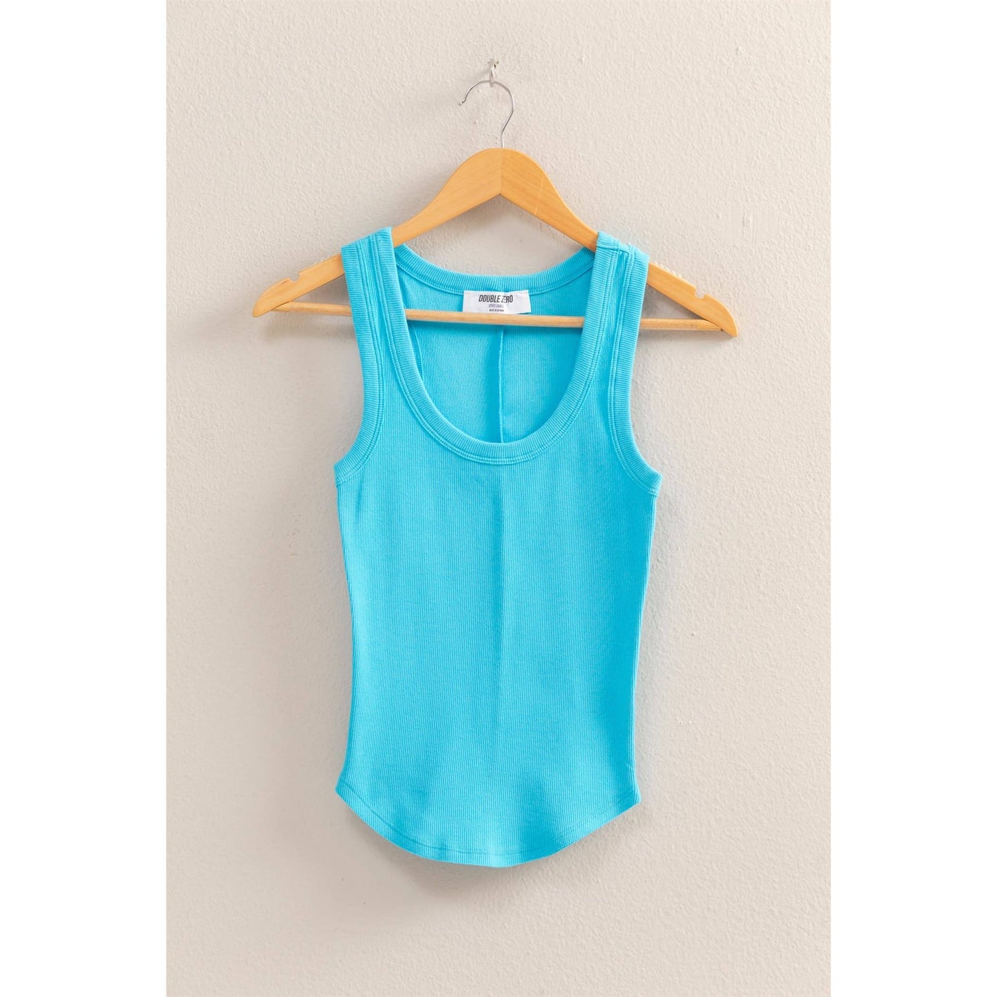 Scoop Neck Ribbed Tank Top