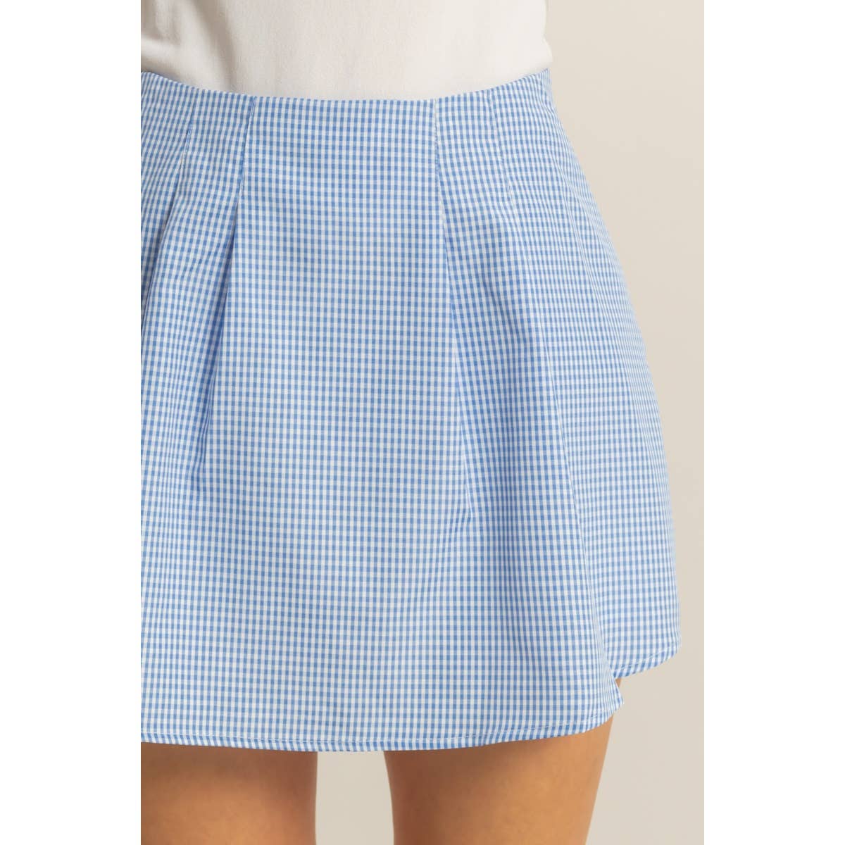 Gingham High-Waisted Skort
