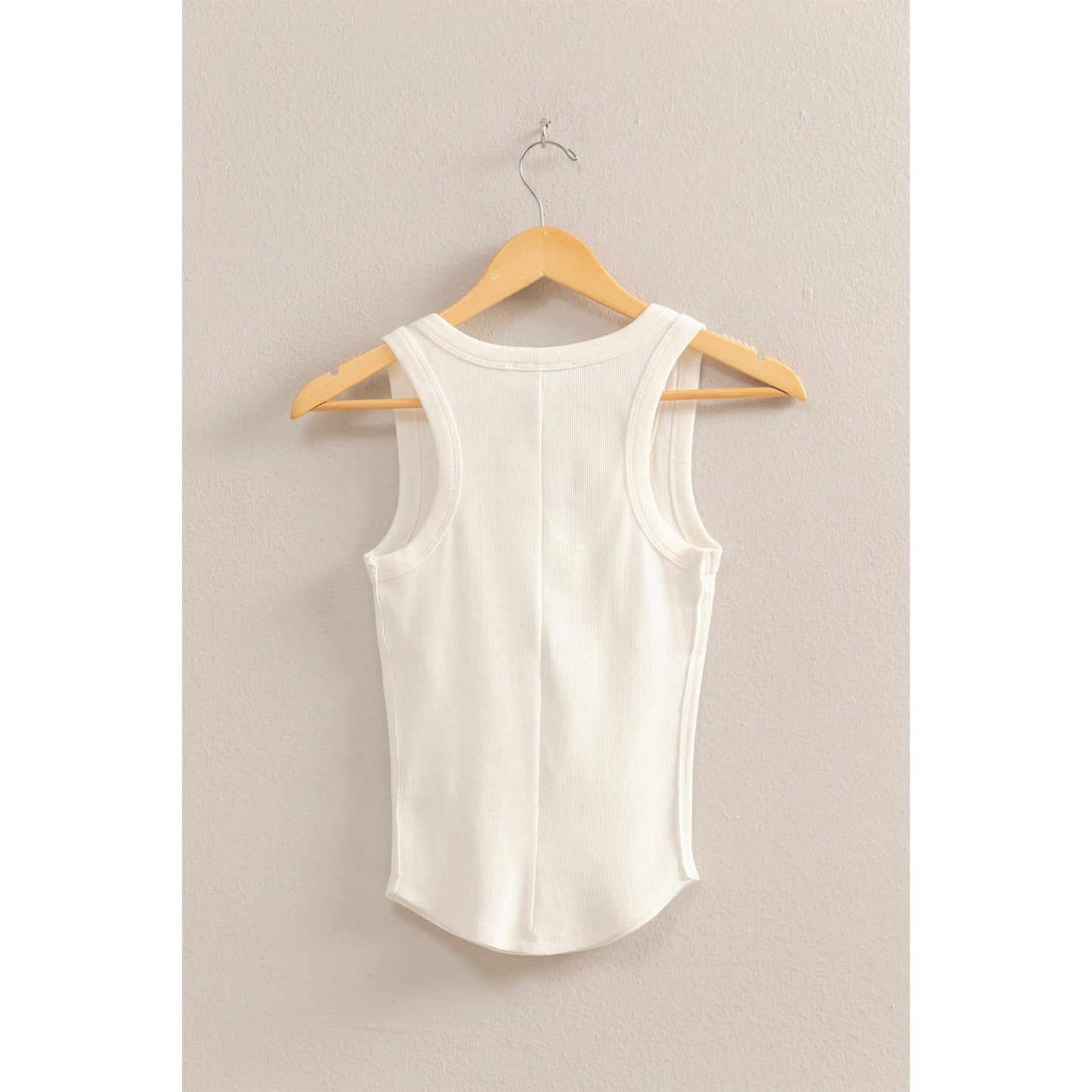 Scoop Neck Ribbed Tank Top