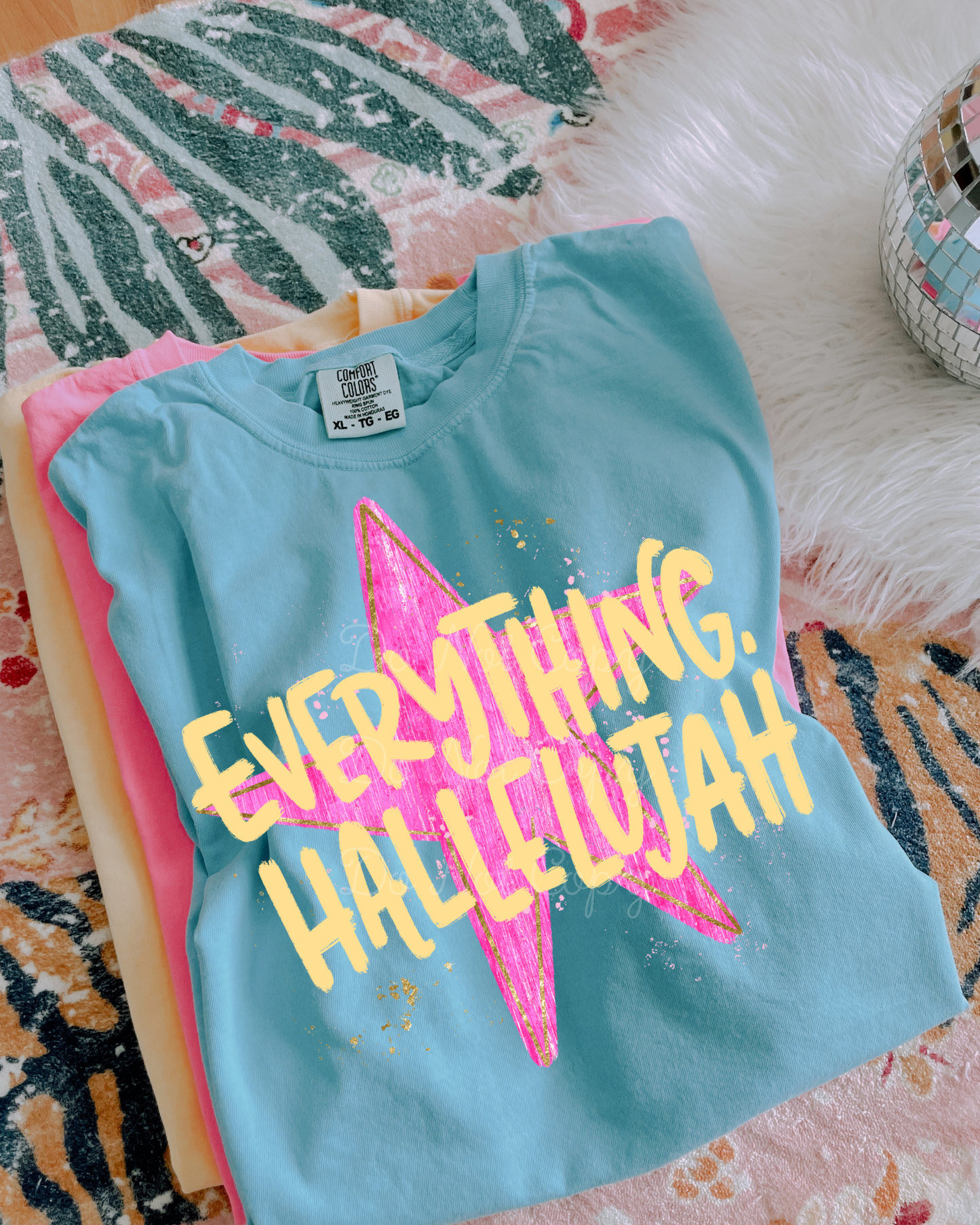 Everything Hallelujah Tee - Lagoon Blue