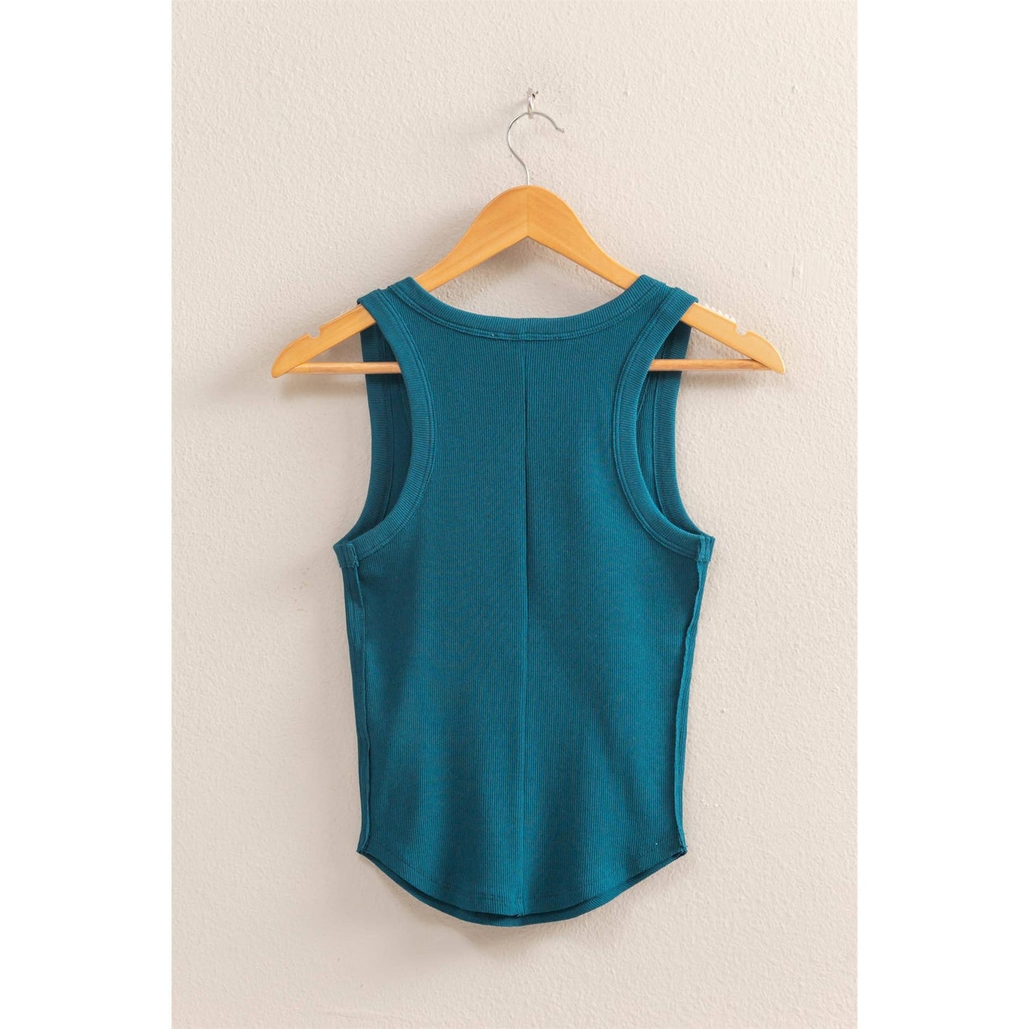 Scoop Neck Ribbed Tank Top