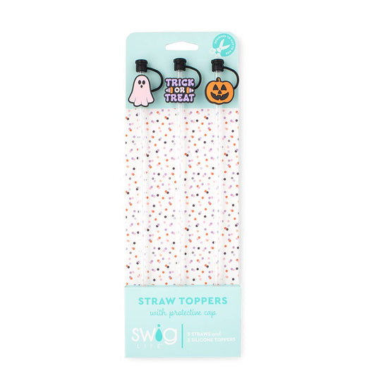 Trick Or Treat Straw Topper Set