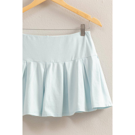 Biana Mid Rise Pleated Mini Skort