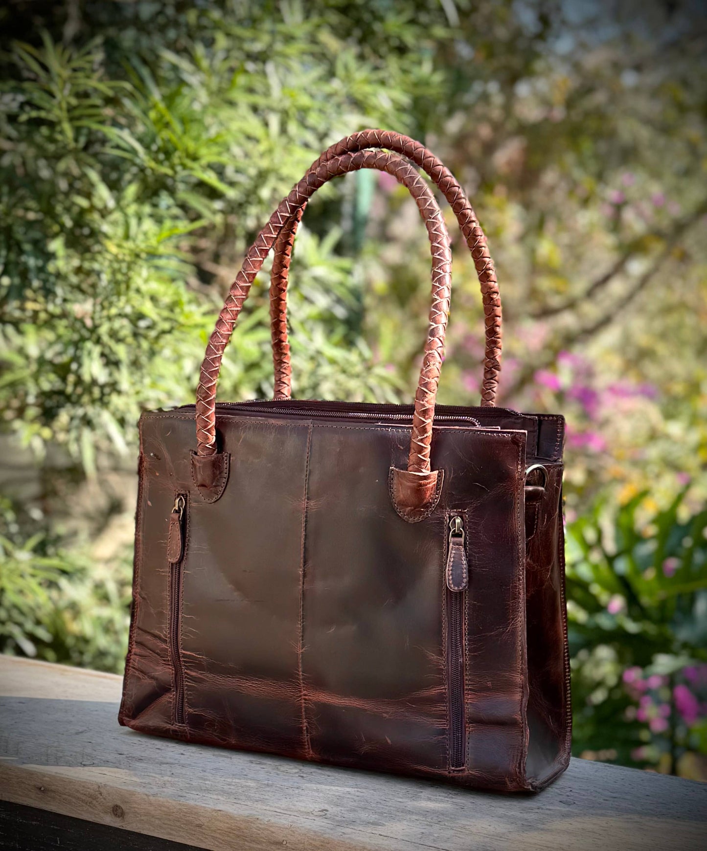 Upcycled LV Leather Cowhide Satchel Crossbody Bag Western