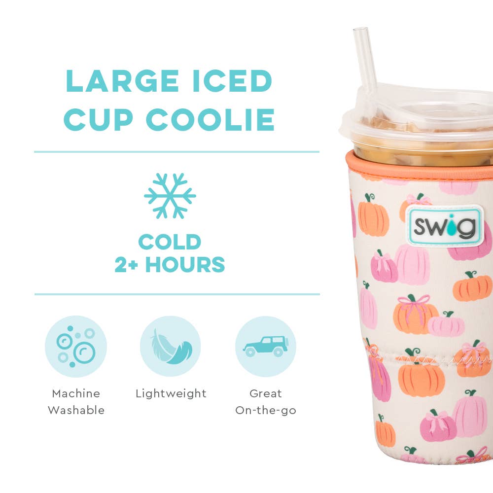 Pumpkins and Bows Iced Cup Coolie (Large)