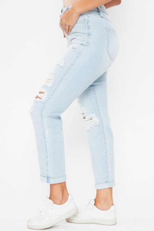 Junior Hybrid Dream High Rise Mom Fit Ankle Jean - The Salty Mare