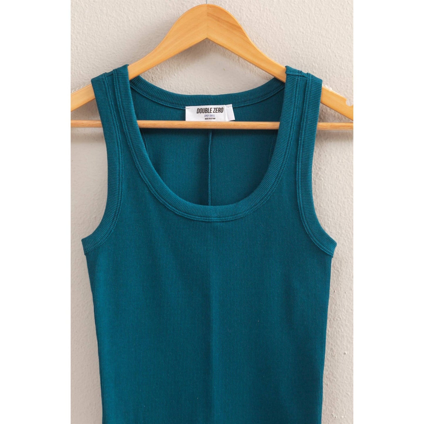 Scoop Neck Ribbed Tank Top