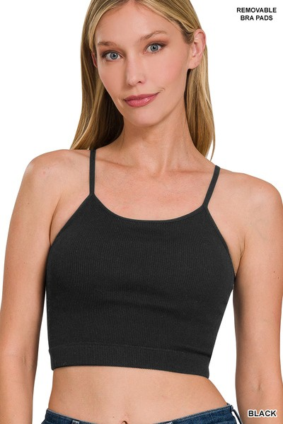 Ribbed Seamless Cropped Cami