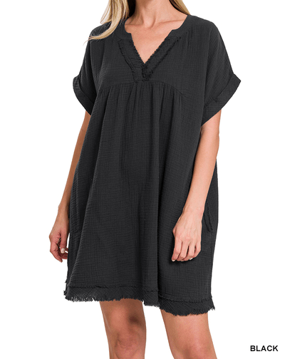 Alley Short Sleeve V-Neck Dress - The Salty Mare